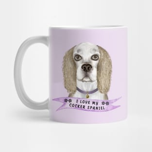 I Love my Cocker Spaniel, Buff Color Mug